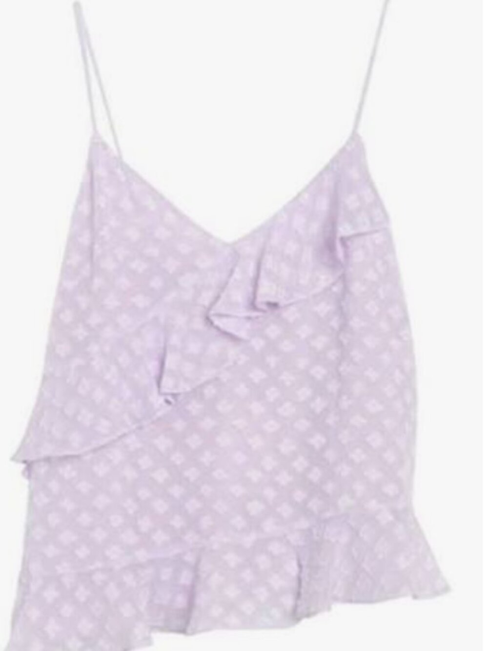 NWT Diane Von Furstenberg Lara Ruffled Camisole Top
